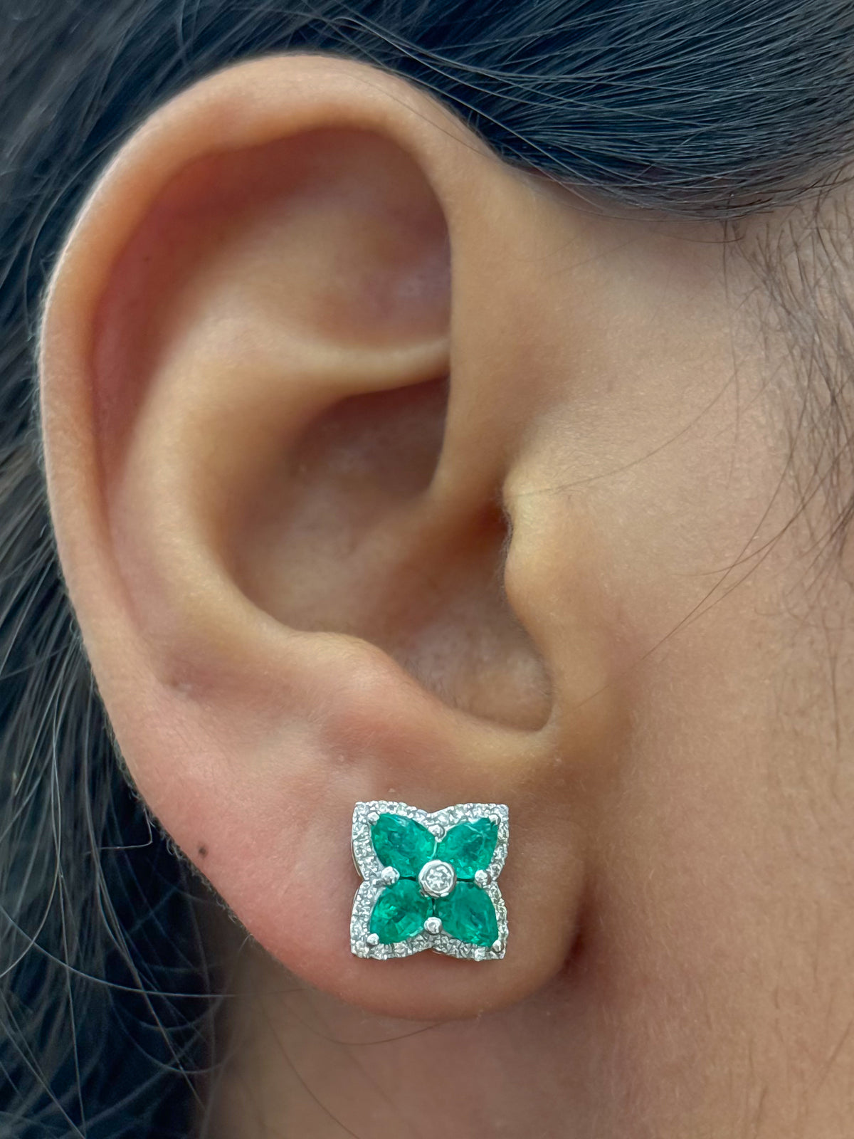Emerald Diamond Earrings