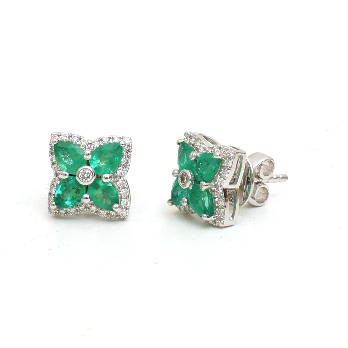 Emerald Diamond Earrings