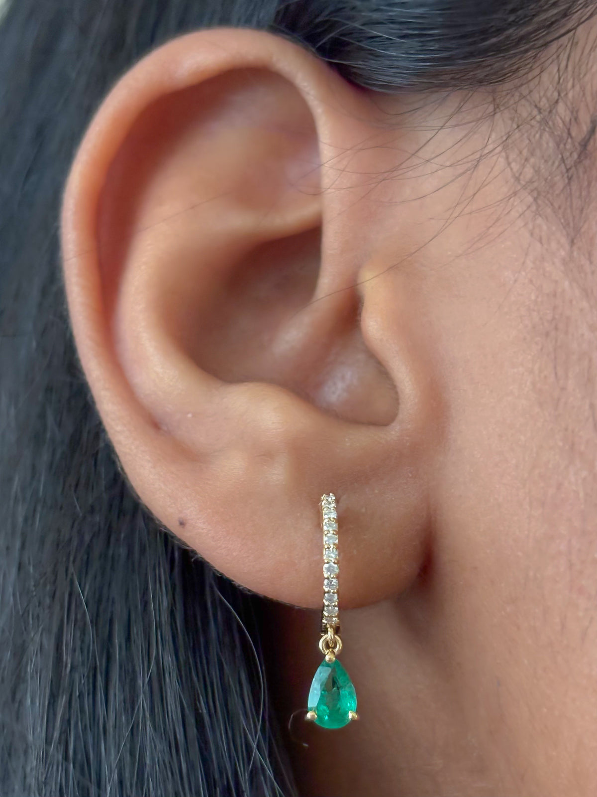 Emerald Diamond Earrings