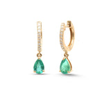 Emerald Diamond Earrings