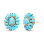 Turquoise Diamond Earrings