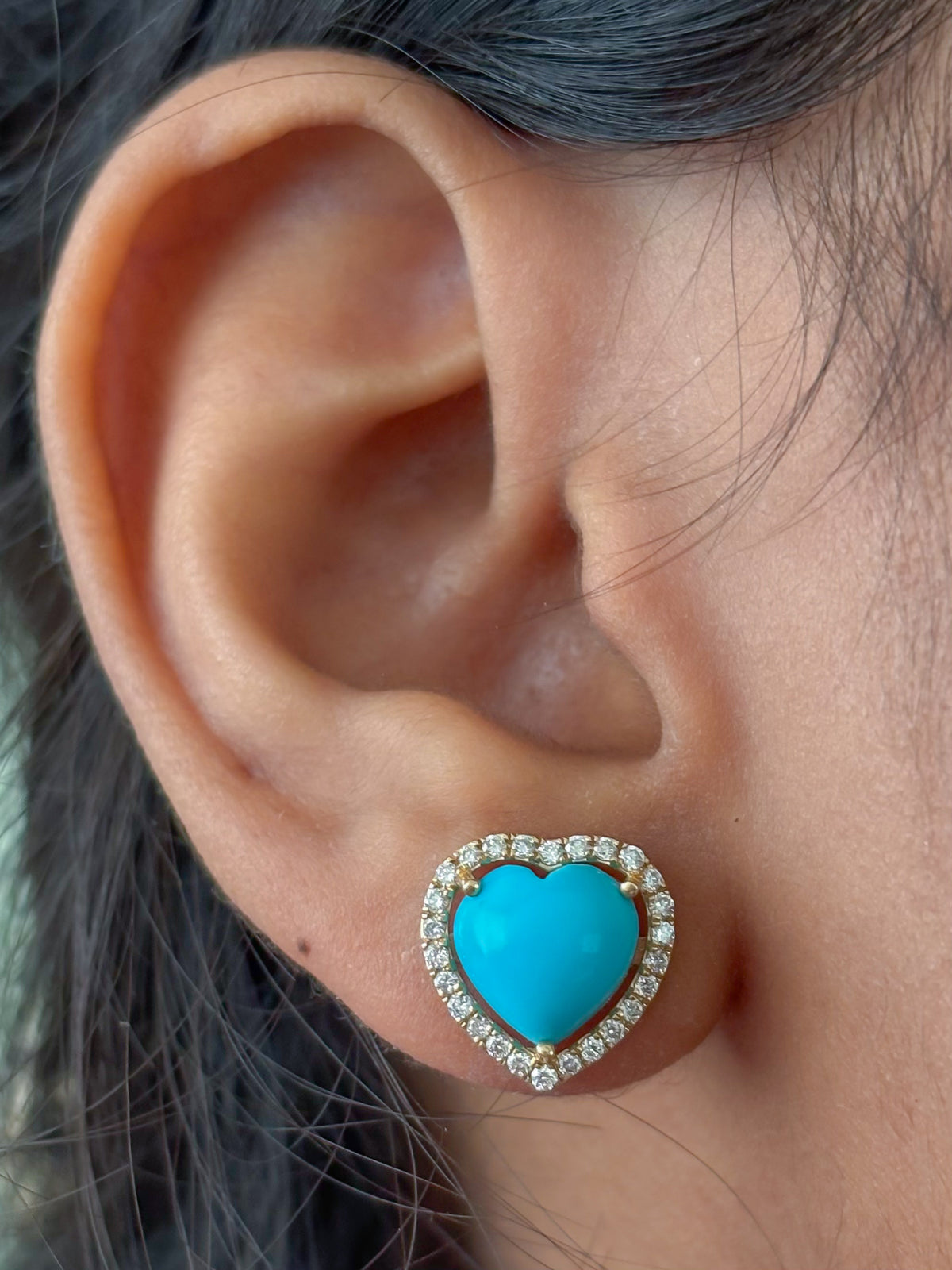 Turquoise Diamond Earrings