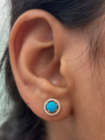 Turquoise Diamond Earrings