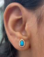 Turquoise Diamond Earrings
