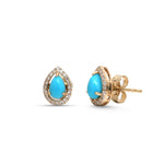 Turquoise Diamond Earrings