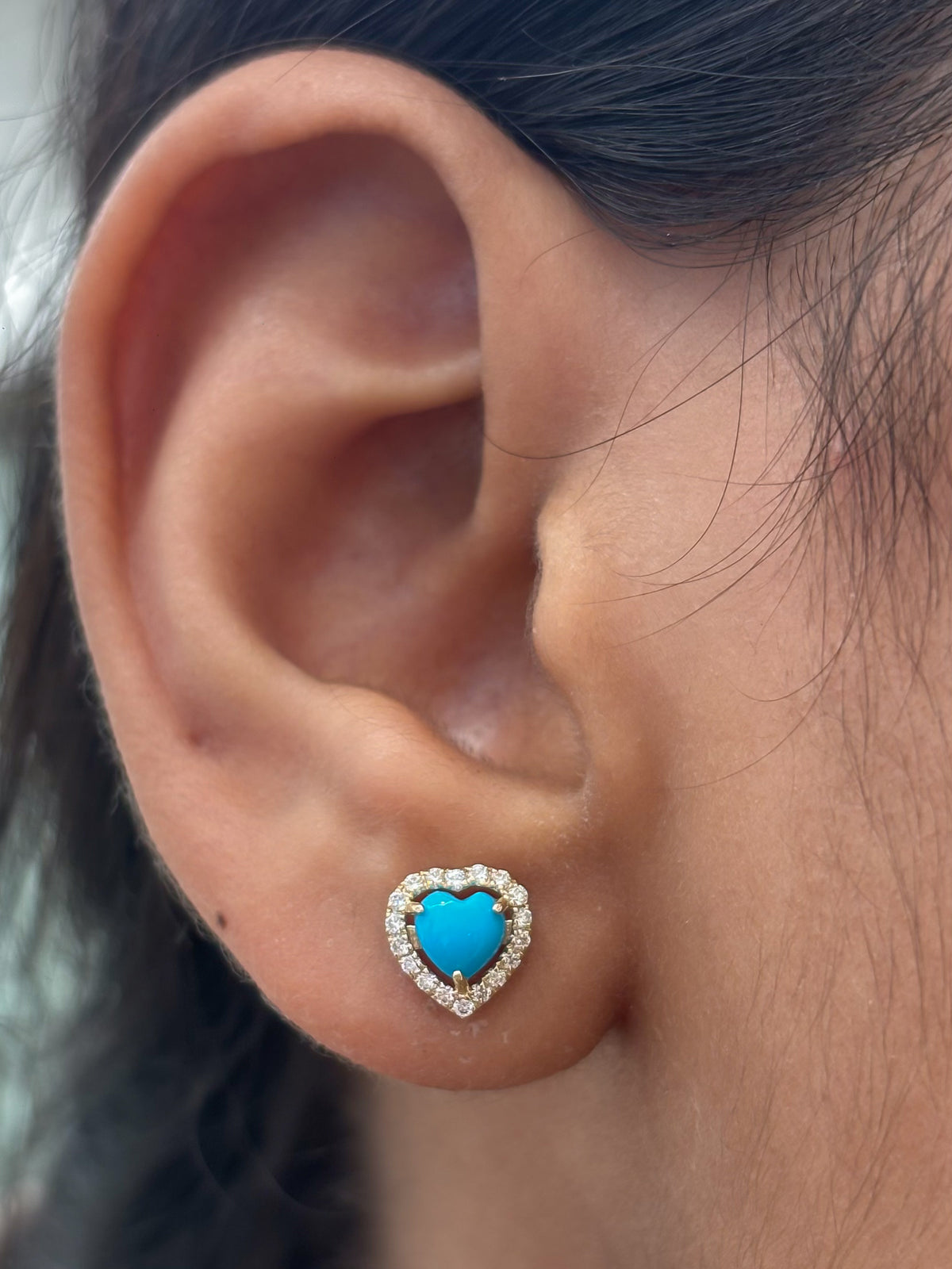 Turquoise Diamond Earrings