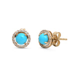 Turquoise Diamond Earrings