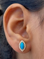 Turquoise Diamond Earrings
