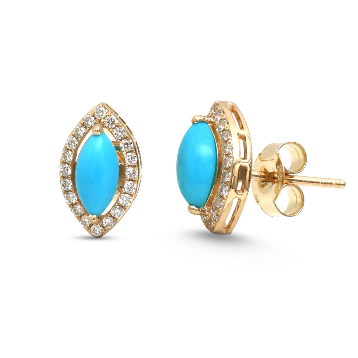 Turquoise Diamond Earrings