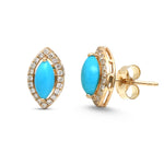 Turquoise Diamond Earrings