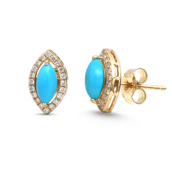 Turquoise Diamond Earrings