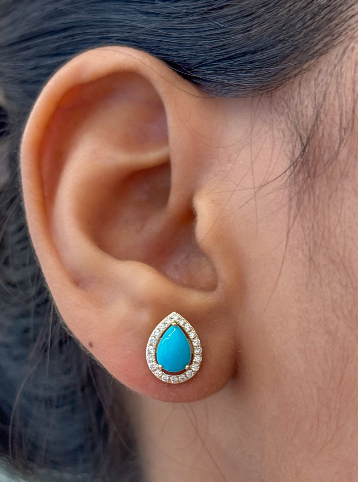 Turquoise Diamond Earrings