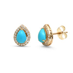 Turquoise Diamond Earrings