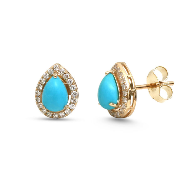 Turquoise Diamond Earrings