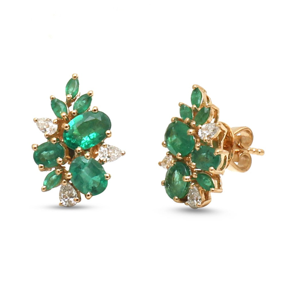 Emerald Diamond Earrings