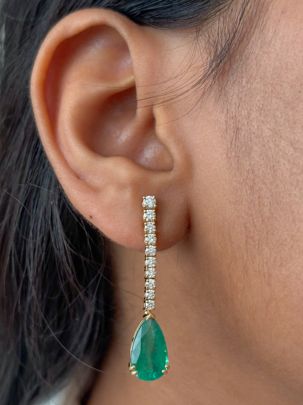 Emerald Diamond Earrings