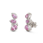 Pink Sapphire Diamond Earrings