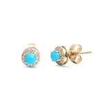 Turquoise Diamond Earrings