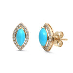 Turquoise Diamond Earrings