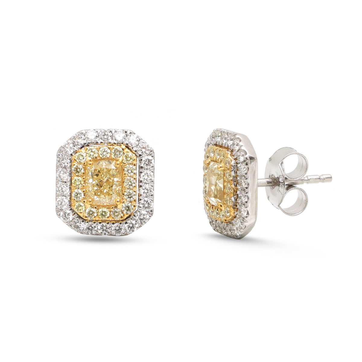Yellow Diamond Diamond Earrings