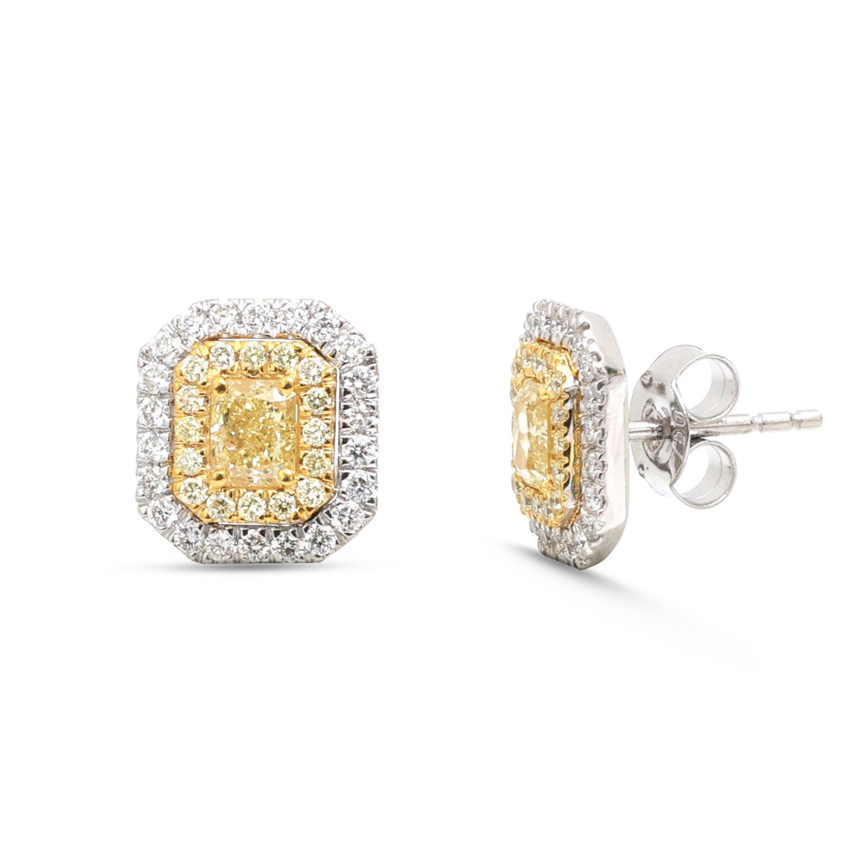 Yellow Diamond Diamond Earrings