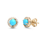 Diamond Turquoise Earrings