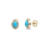 Turquoise Diamond Earrings