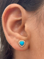 Turquoise Diamond Earrings