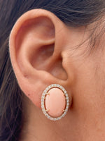 Coral Diamond Earrings