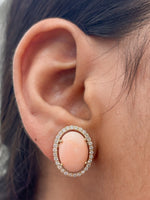 Coral Diamond Earrings