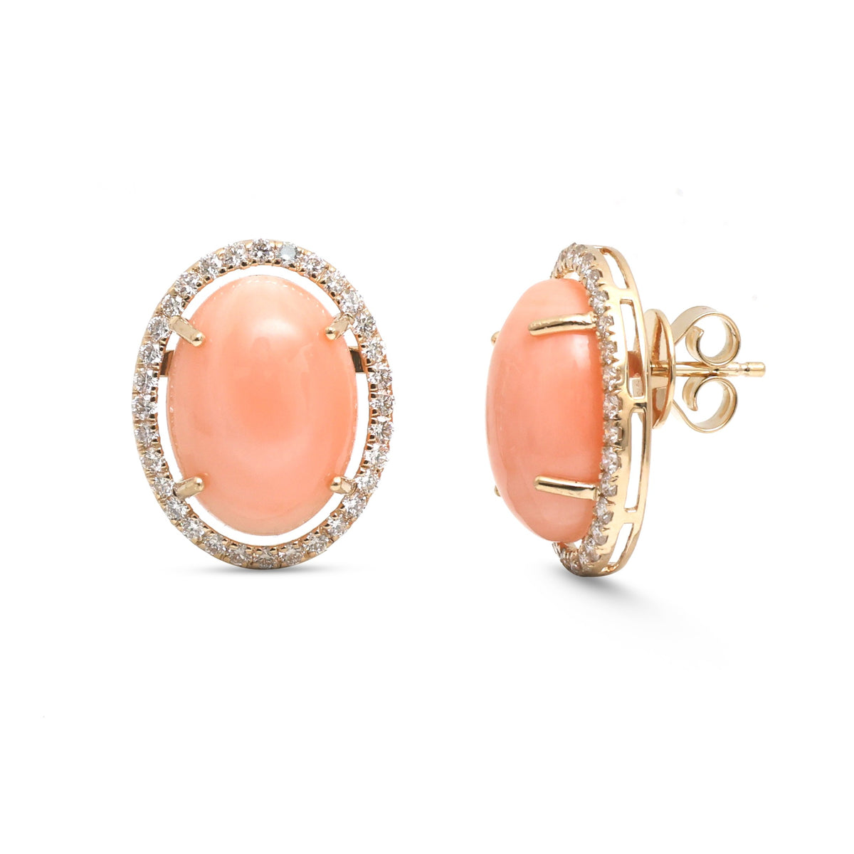 Coral Diamond Earrings