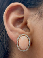 Coral Diamond Earrings