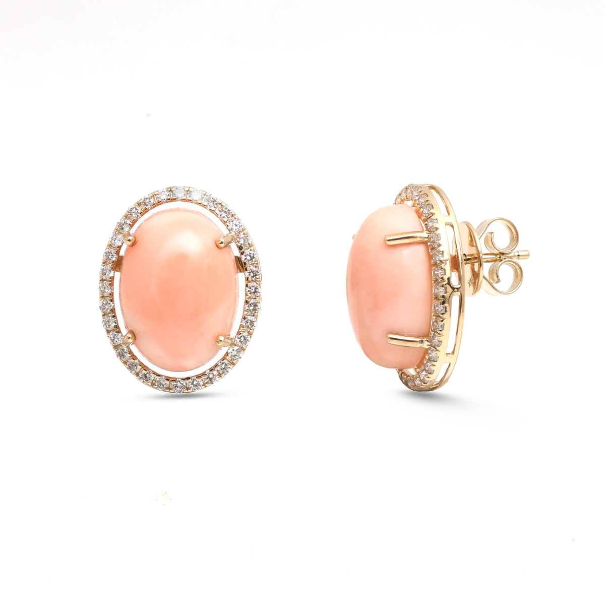 Coral Diamond Earrings
