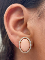 Coral Diamond Earrings