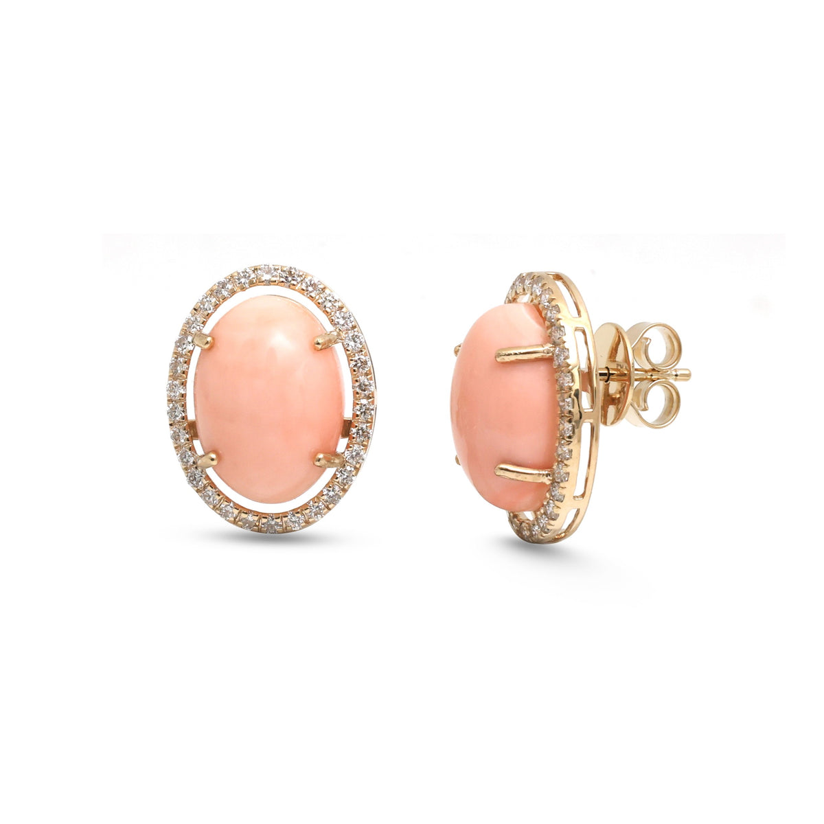 Coral Diamond Earrings
