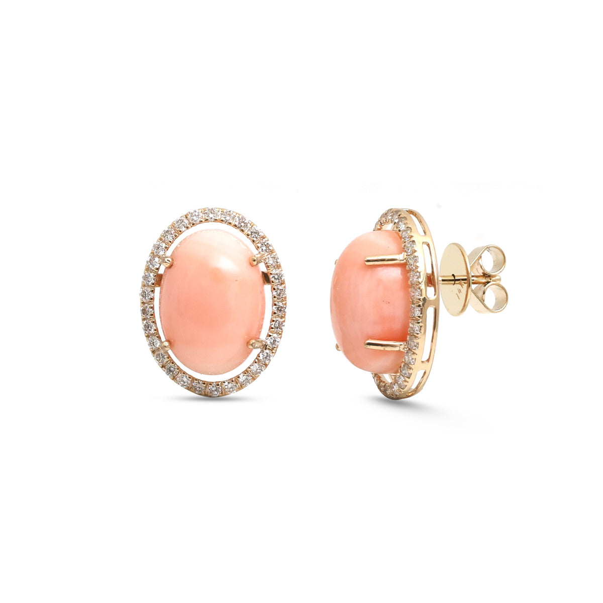 Coral Diamond Earrings
