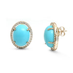 Turquoise Diamond Earrings