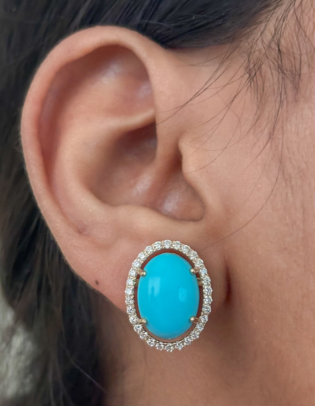 Turquoise Diamond Earrings