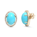 Turquoise Diamond Earrings