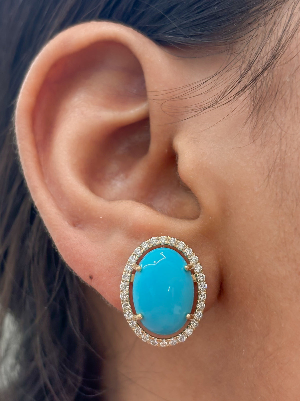 Turquoise Diamond Earrings