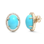 Turquoise Diamond Earrings