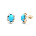 Turquoise Diamond Earrings