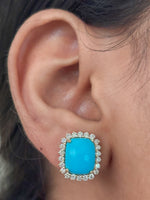 Turquoise Diamond Earrings