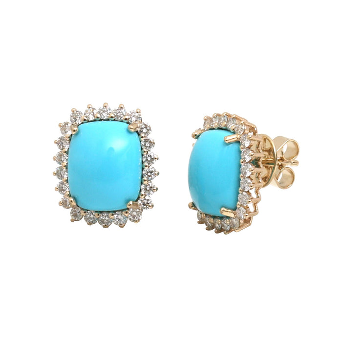 Turquoise Diamond Earrings