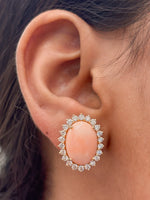 Coral Diamond Earrings