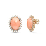 Coral Diamond Earrings
