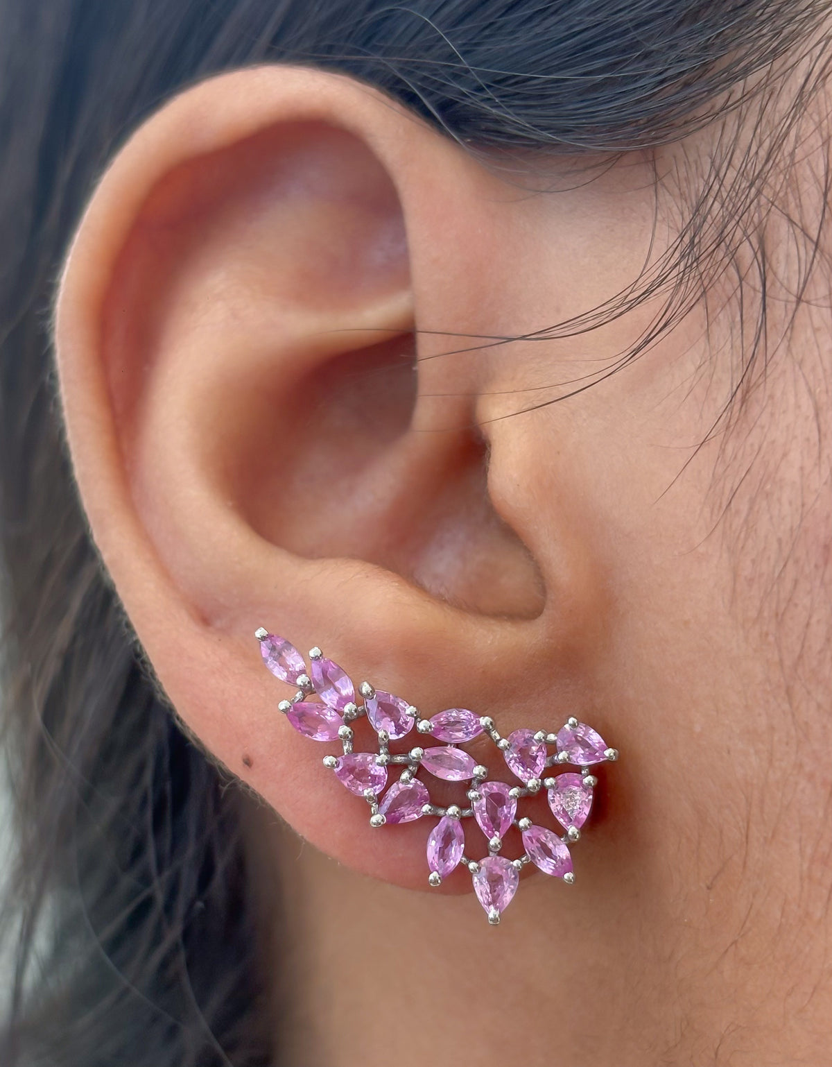 Pink Sapphire Earrings