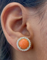 Coral Diamond Earrings
