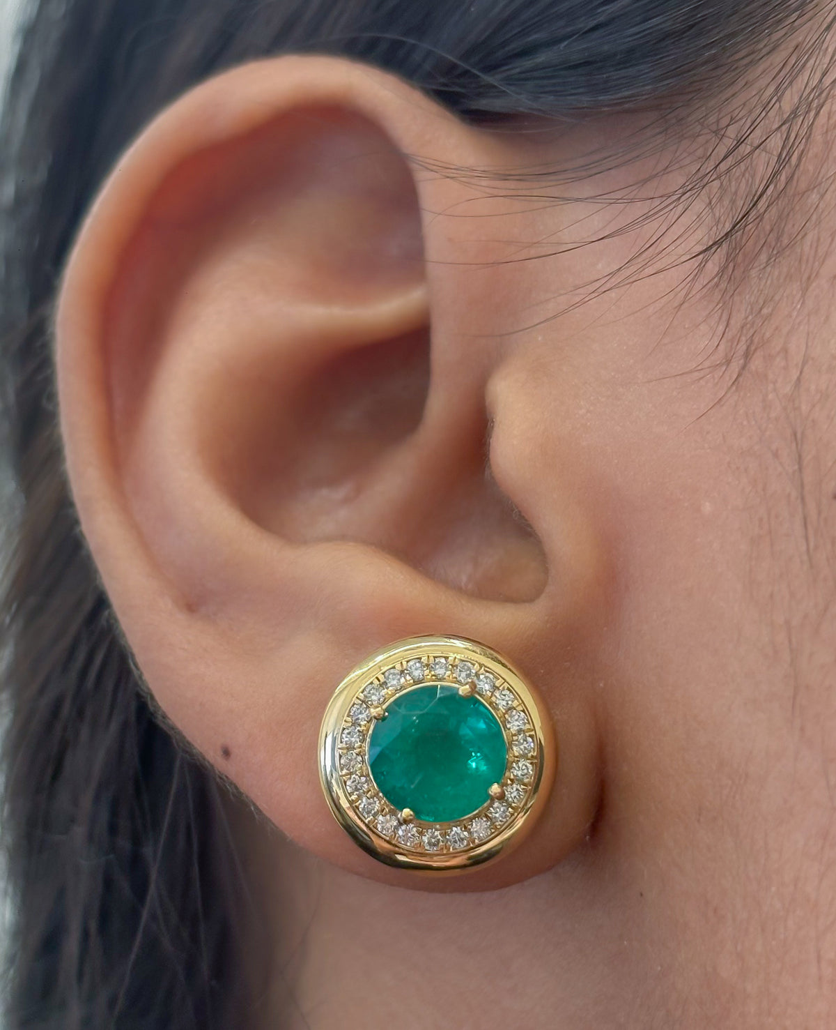 Emerald Diamond Earrings