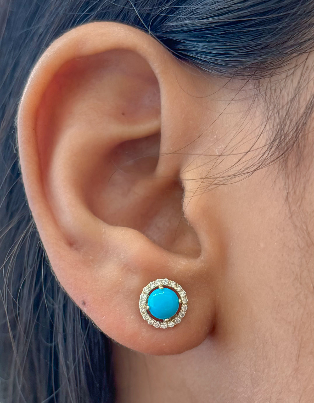 Turquoise Diamond Earrings